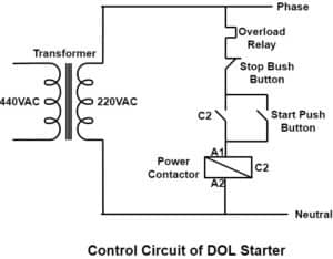 Direct Online Starter (DOL Motor Starter) : Circuit Diagram and Working ...