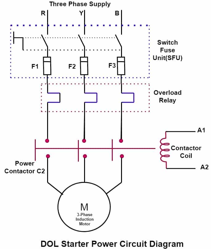 Single Phase Starter Circuit Diagram - Wiring View and Schematics Diagram