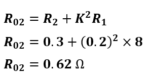 equivalent secondary resistance referring the primary resistance to the secondary side,