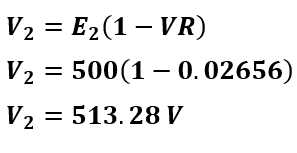 solved example-secondary terminal voltage of transformer at 0.8 pf leading