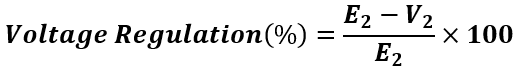 percentage voltage regulation formula