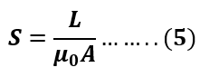 reluctance formula of solenoid coil