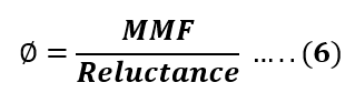 flux in the magnetic circuit