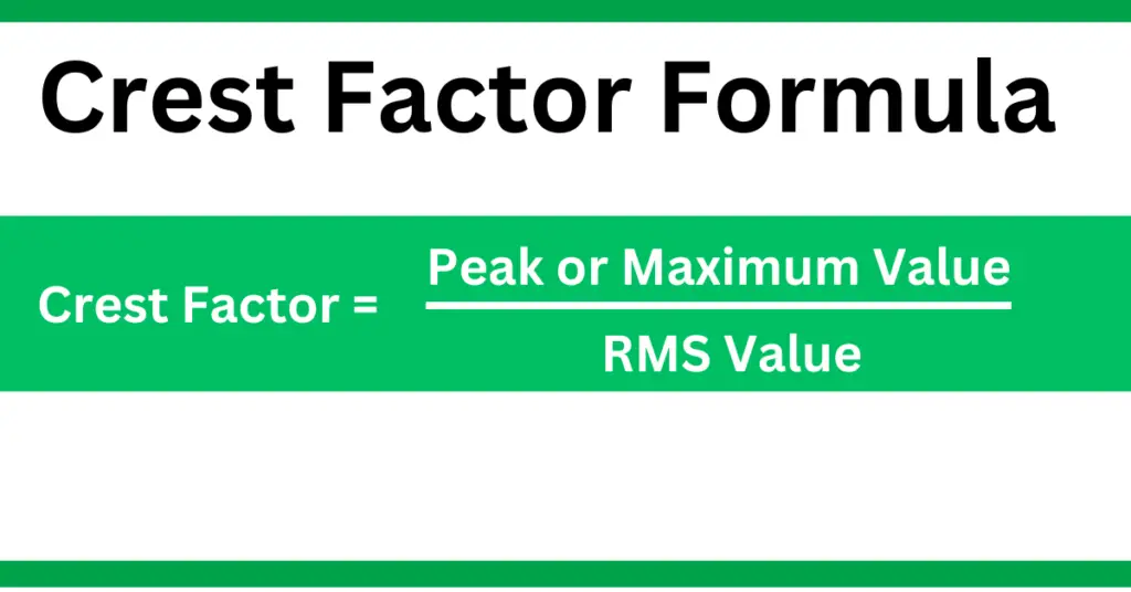 crest factor formula