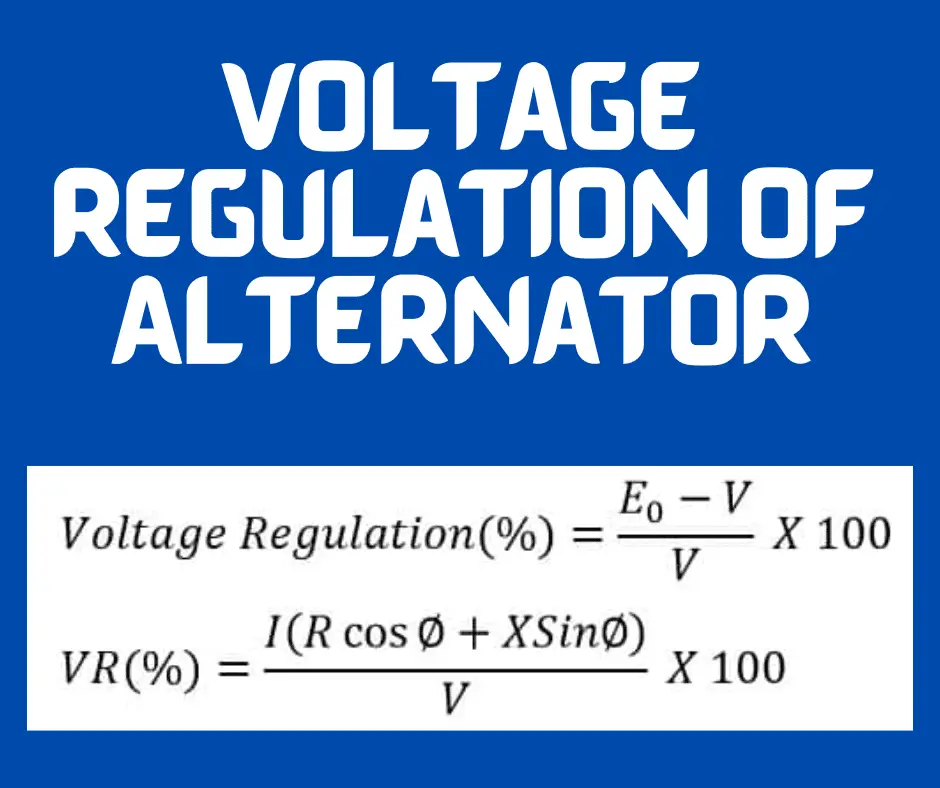 alternator voltage regulation formula Archives Electrical Volt