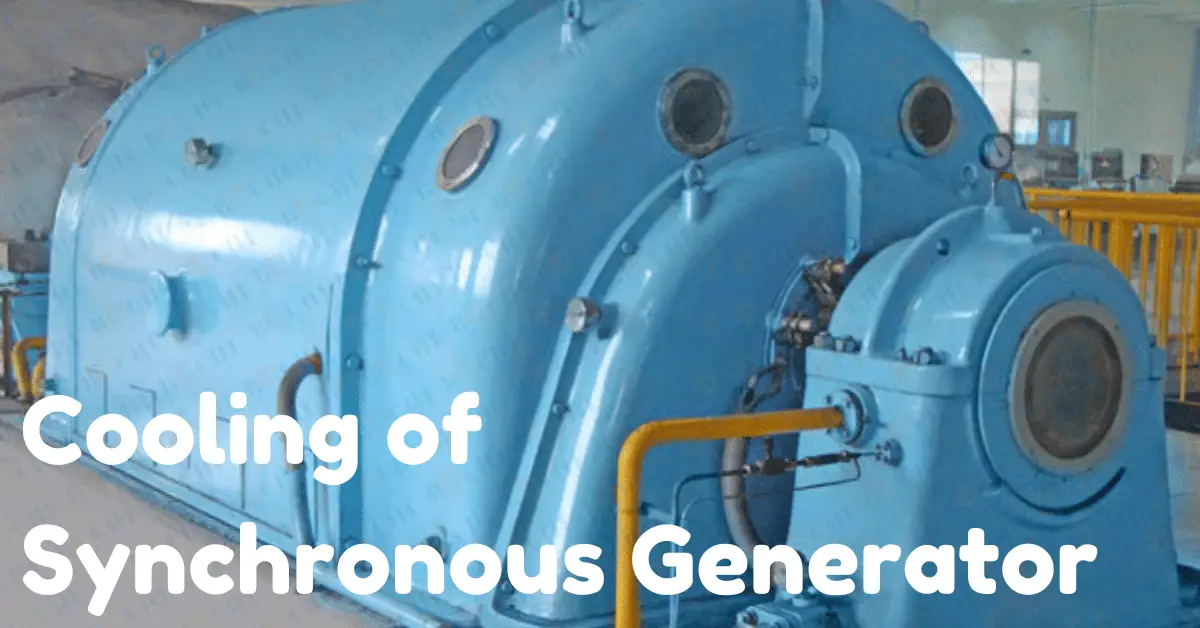 Cooling Of A Synchronous Generator