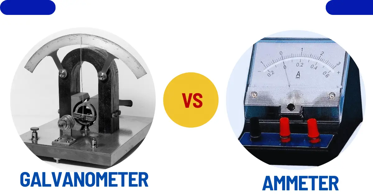 Difference between Ammeter and Galvanometer