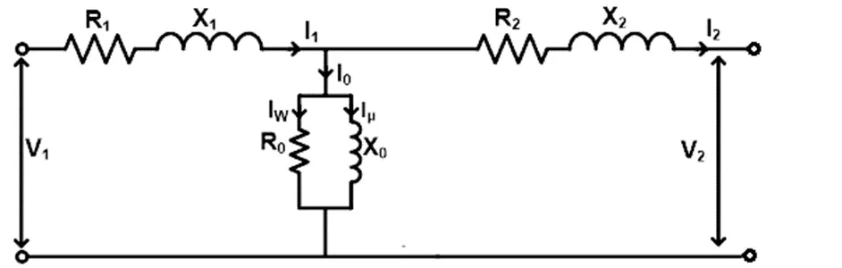 transformer equivalent circuit at no load