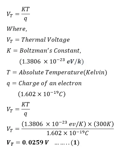 Solved Problems on the Diode Current Equation equation 1