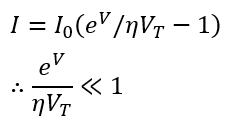 Diode Equation in Reverse Biased Condition