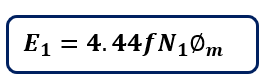 emf equation of the primary winding