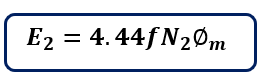 emf equation of the secondary winding