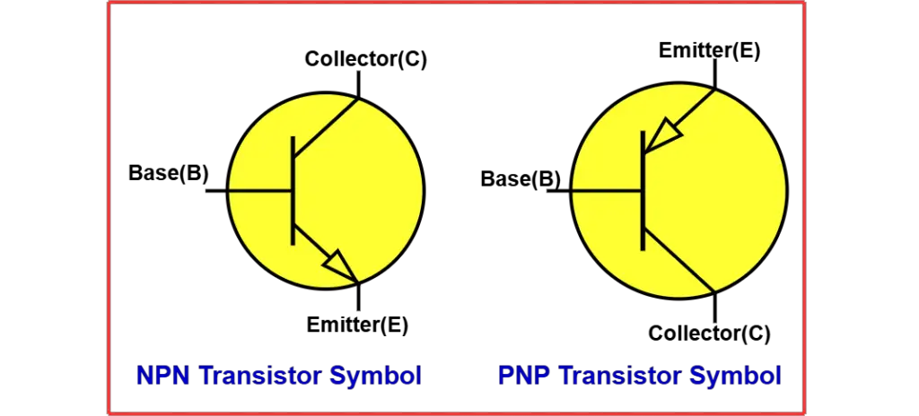 npn and pnp transistor symbol